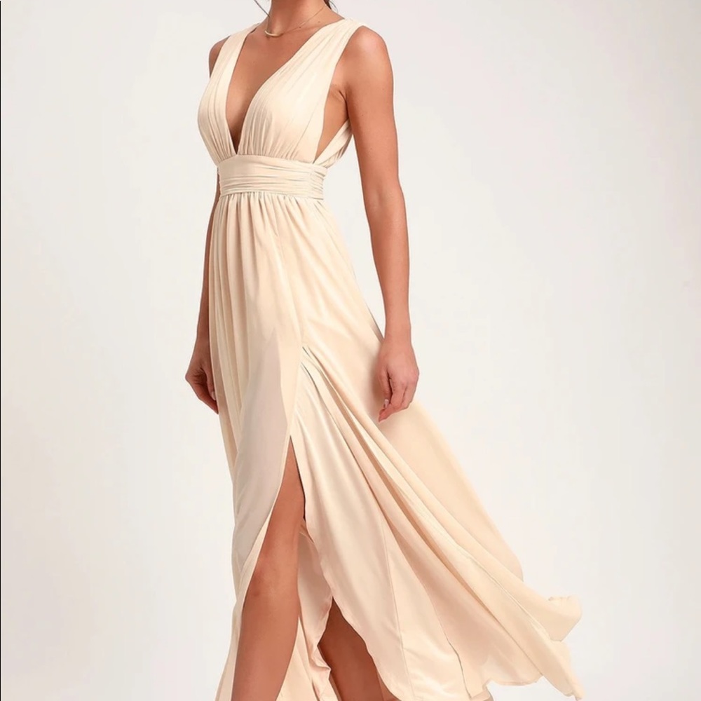 Heavenly Hues Cream Maxi Dress new with Tag